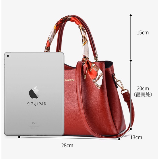 Túi Xách Đeo Vai QiDong Màu Đỏ Thời Trang Sang Trọng Cho Nữ