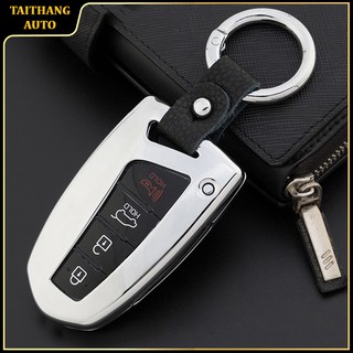 Ốp chìa khóa hyundai, bảo vệ chìa khóa hyundai santafe 2016, 2017, 2018, chất liệu metal cao cấp không han gỉ