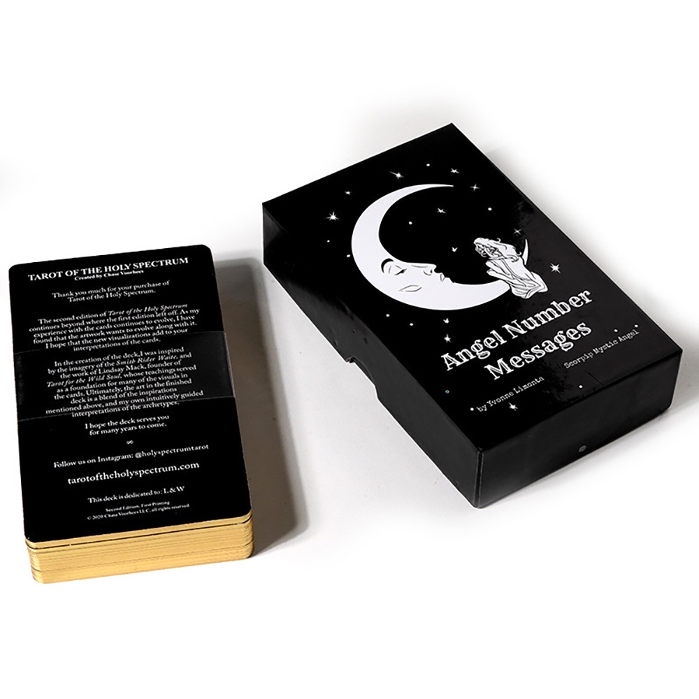 [Mạ Cạnh Size Gốc] Bộ Bài Angel Number Messages Tarot 78 Lá Bài 7x12 Cm Tặng Đá Thanh Tẩy S107