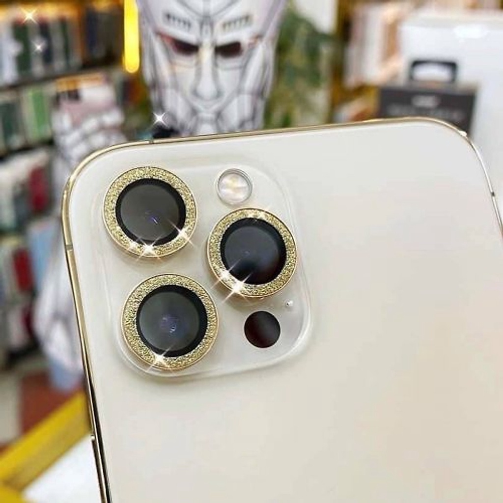Miếng dán đính đá bảo vệ camera cho iphone 11 12 13 14 pro max,14 plus 12 13 mini đẹp lung linh