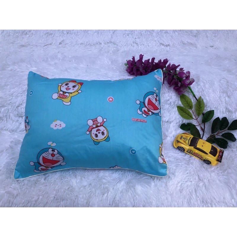 (Loại nhỡ) Gối đầu, vỏ gối nằm cotton cho bé nhiều bông mẫu Doremon (được chọn mẫu) -Hàng cao cấp