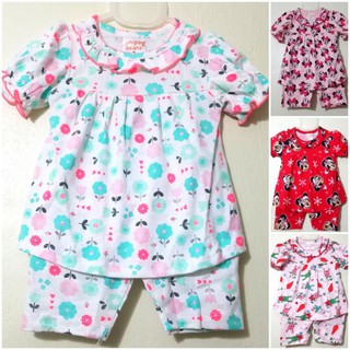 Bộ Bé Gái Bánh Bèo Tay Ngắn xuất dư/ bộ cộc tay bé gái