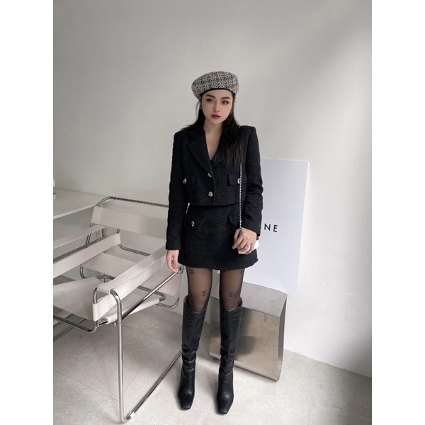 SET ÁO VEST DẠ LỬNG KÈM CHÂN VÁY | BigBuy360 - bigbuy360.vn