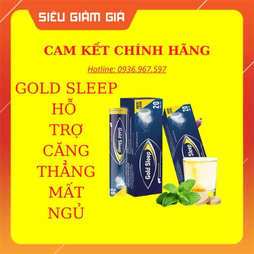 Sủi Ngủ Ngon Gold Sleep - Đẩy lùi chứng mất ngủ - Goldsleep - Hộp 20 viên