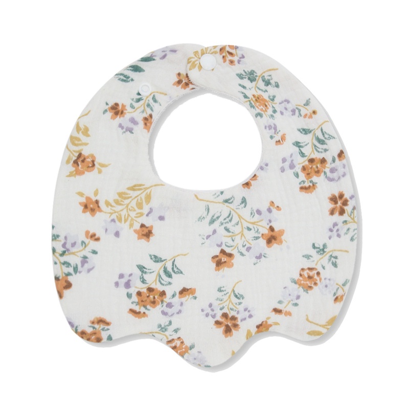 Yếm Ăn Cotton Hai Lớp In Họa Tiết Xinh Xắn Dành Cho Bé