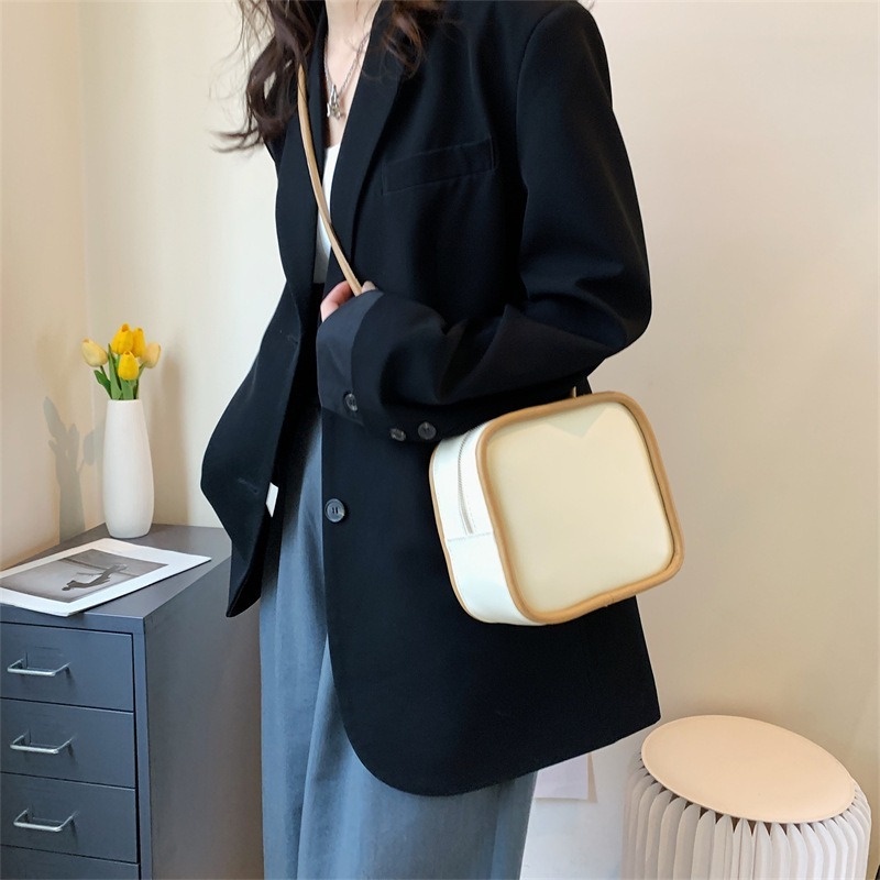 Túi Đeo Chéo Vai Hình Vuông Nhỏ Màu Trơn Đơn Giản Thời Trang Mùa Xuân Mới 2022 Gylb245