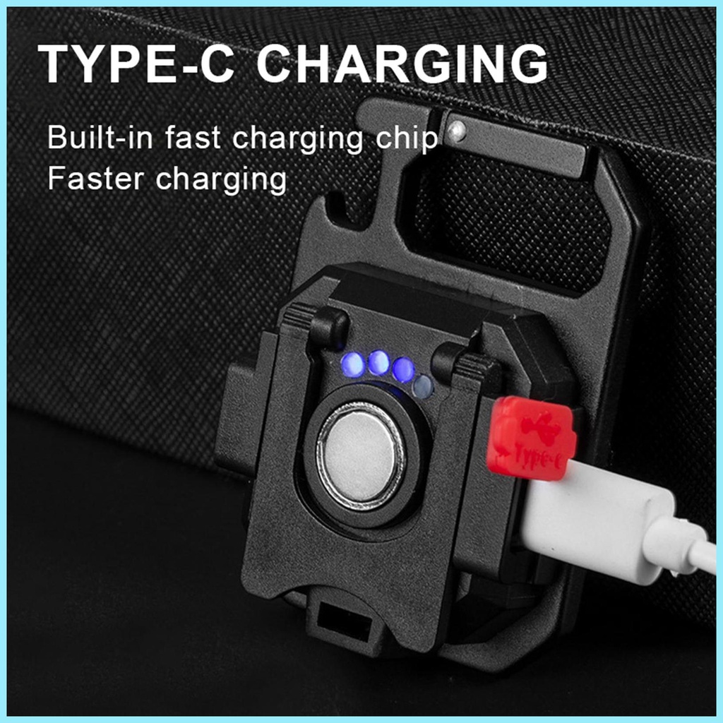 Đèn Pin Mini COBs 7 Chế Độ Kèm Móc Khóa Bỏ Túi Tiện Dụng