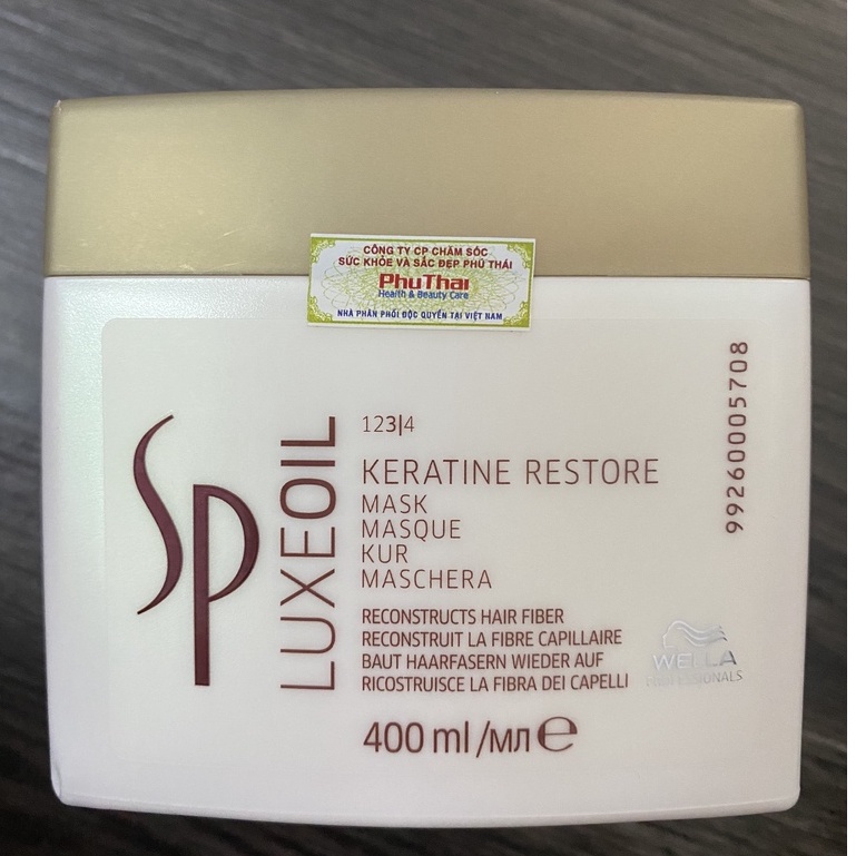 (CHÍNH HÃNG) DẦU HẤP Ủ TÓC CAO CẤP SP LUXE OIL KERATIN RESTORE MASK PHỤC HỒI TÓC HƯ WELLA ĐỨC