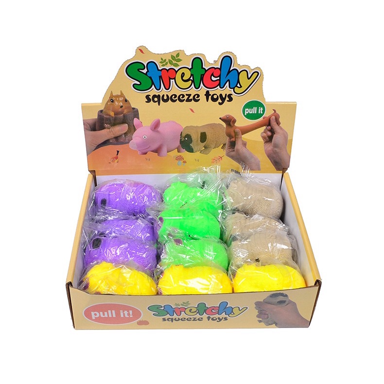 Squishy Mochi hình chó pitbull màu mè đồ chơi bóp tay mềm mịn dễ thương chân thực giảm stress co dãn đàn hồi ngộ nghĩnh