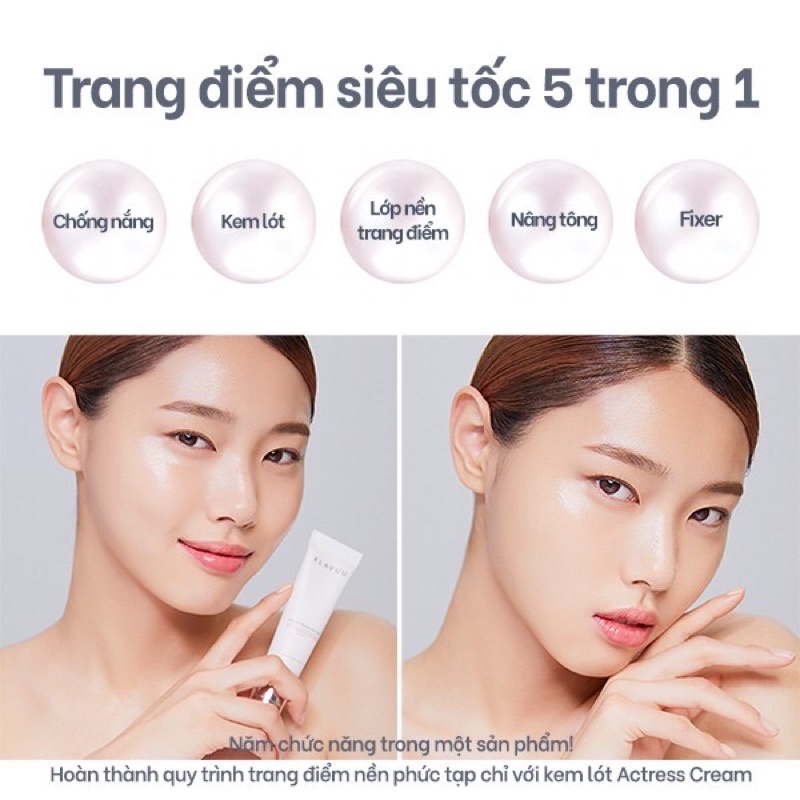 Kem lót KLAVUU làm đều màu da và che khuyết điểm KLAVUU Ideal Actress Backstage Cream SPF30 PA++ 30ml