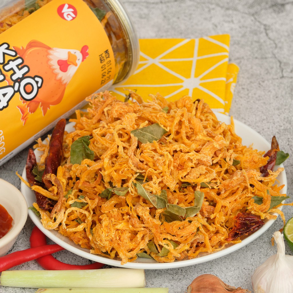 Khô gà lá chanh Vietgourmet loại 1, đặc sản ăn vặt, thơm ngon khó cưỡng | BigBuy360 - bigbuy360.vn