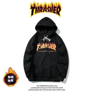Áo hoodie lửa bông Thrasher ulzzang unisex ✈️ FREESHIP 💋 Áo nỉ lót bông dáng rộng 🚀