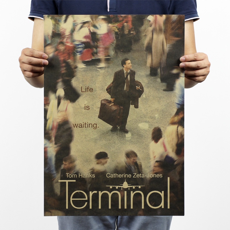 Poster dán tường trang trí chủ đề phim terminal cỡ 51x36cm chất liệu giấy kraft