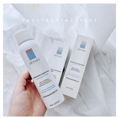 Xịt tẩy lông DETVFO Không Đau Lành Tính Dịu Nhẹ - Kem tẩy lông nách, tay, chân, lưng dạng xịt 150ml