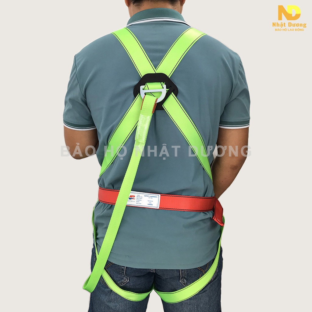 Dây đai an toàn toàn thân 1 móc sắt TT01BE, Dây bảo hộ lao động Nhật Dương dùng trong leo trèo làm việc trên cao