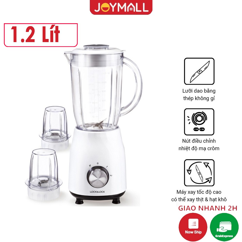 Máy Xay Sinh Tố Đa Năng Smart Blender Lock&Lock 1.2L EJM462, 350W, Bảo Hành 12 Tháng, Lưỡi Bằng Thép Không Gỉ - JoyMall