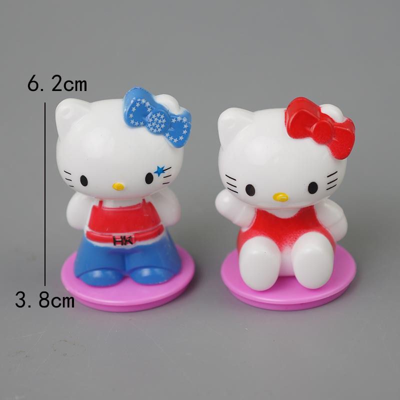 Set 8 Tượng Hello Kitty Mini Dễ Thương Dùng Để Trang Trí Bánh Kem