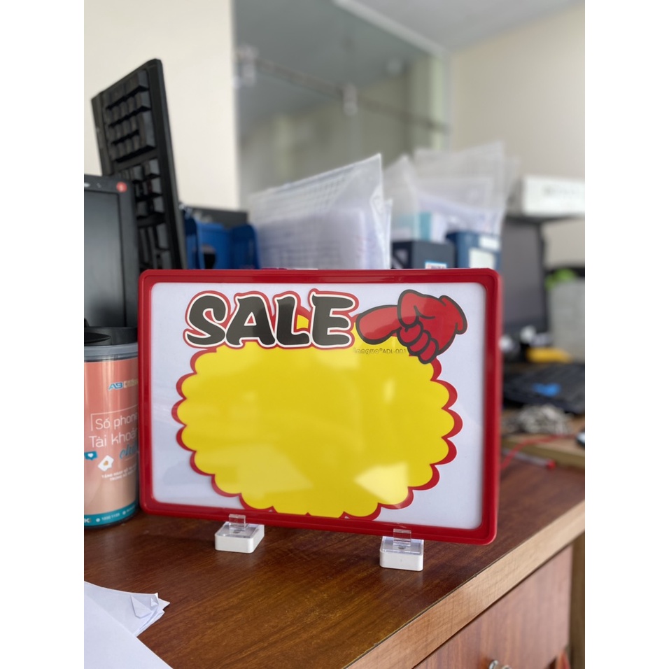 Giấy Sale in sẵn tự điền khoảng giá nhiều mẫu dùng với kẹp wobbler tại các cửa hàng, siêu thị