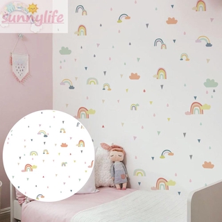 Sticker Dán Tường Họa Tiết Hình Cầu Vồng Dùng Trang Trí Phòng Ngủ Cho Trẻ Nhỏ