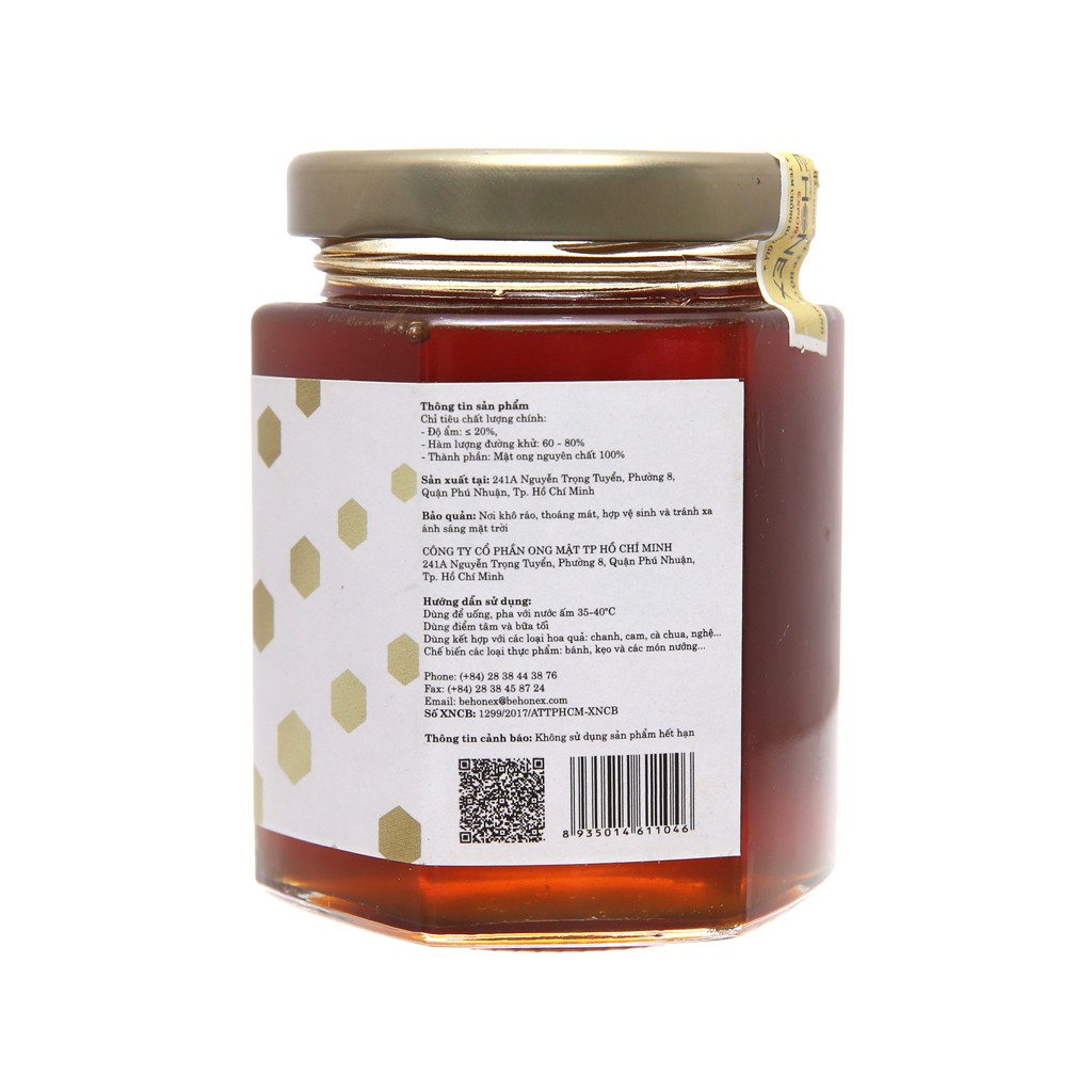 Mật ong thiên nhiên Behonex hũ 180ml