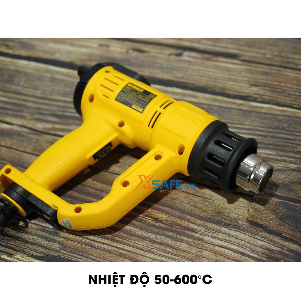 Máy khò DEWALT D26414 công suất 2000W nhiệt độ lên tới 600°C, Máy thổi hơi nóng dùng hòa tan hoặc kết dính các vật liệu