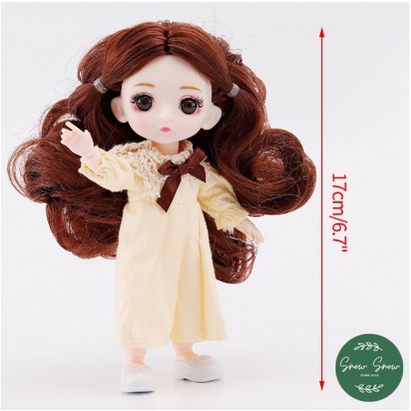 Búp Bê Barbie 17cm Dễ Thương Nhiều Mẫu Cho Bé Có 13 Khớp Nối Kèm Váy và Giày Siêu Xinh