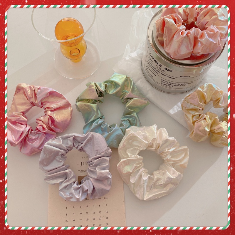 Scrunchies Cột Tóc Buộc Tóc LIN Vải Hologram Mermaid