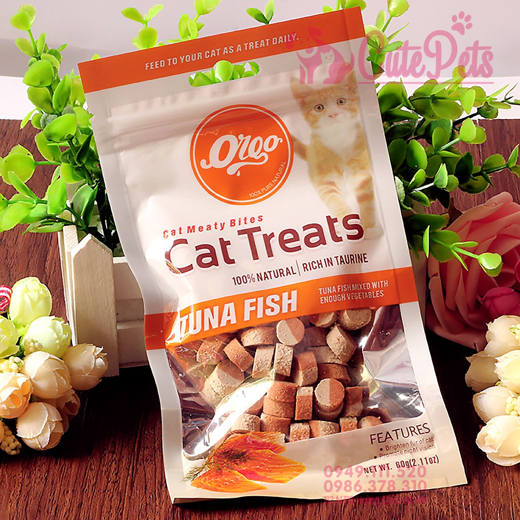 😺  Bánh thưởng Orgo CatTreats Tuna Fish vị cá Ngừ - Dành cho mèo - CutePets Phụ kiện chó mèo Pet shop Hà Nội