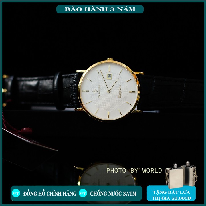 Đồng Hồ Nam Sunrise DM6929SWA Chính Hãng Full Box Kính Sapphire Chống Xước , Chống Nước , Dây Da