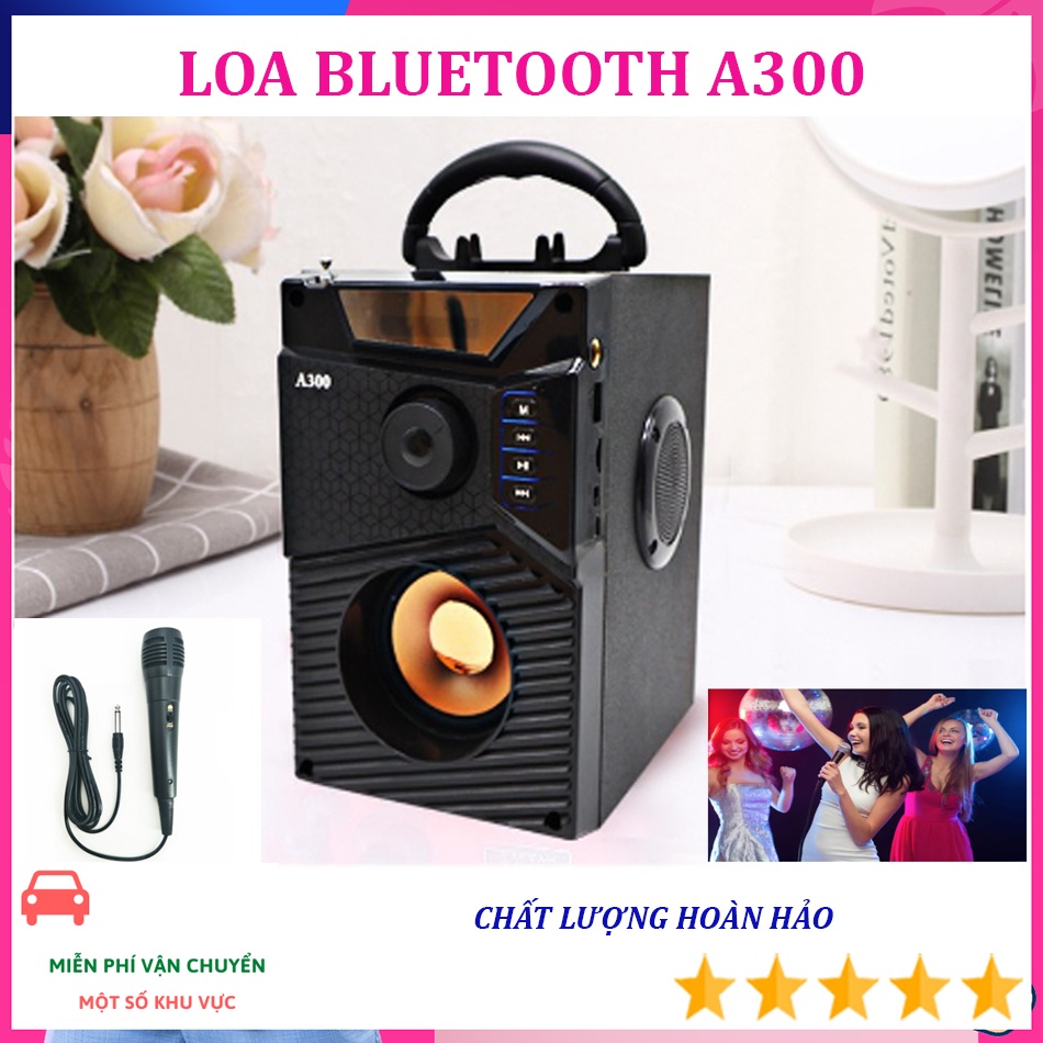 Loa Karaoke A300 xách tay siu BASS sony cũng không hay bằng - KÈM MIC CÓ DÂY - Bộ Xử Lý Âm Thanh Hiện Đại -BH UY TÍN