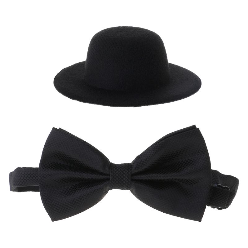 Set Mũ Và Cà Vạt Nơ Phụ Kiện Thời Trang Chụp Ảnh Hóa Trang Kỷ Niệm Dành Cho Bé Sơ Sinh DIY