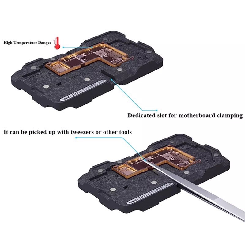 Đế đổ chân viền Qianli 10in1 từ X-12PRM &amp; 4in1 dòng 13-13PM