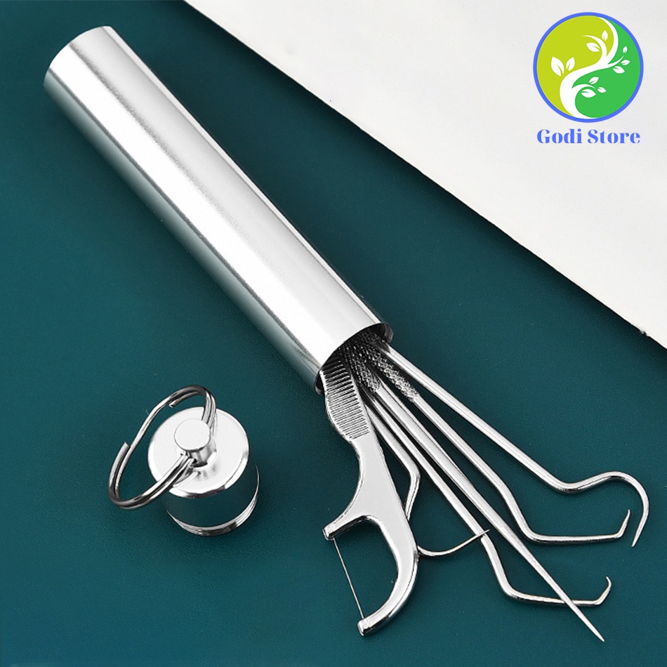 Bộ Dụng Cụ Lấy Cao Răng Tại Nhà Bằng Thép Cao Cấp Không Gỉ Giúp Cạo Vôi Răng Làm Sạch Cao Răng Tại Nhà - G17