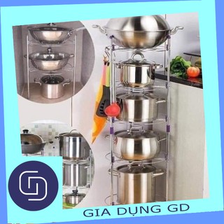GIÁ INOX ĐỂ XOONG NỒI 5 TẦNG CÓ THỂ THÁO RỜI CHẤT LIỆU INOX 304 CỰC BỀN BỈ - CHẮC CHẮN