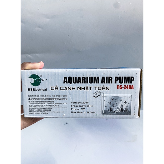 MÁY TẠO OXY 1 VÒI CHO BỂ CÁ CẢNH RS ELECTRICAL 248A