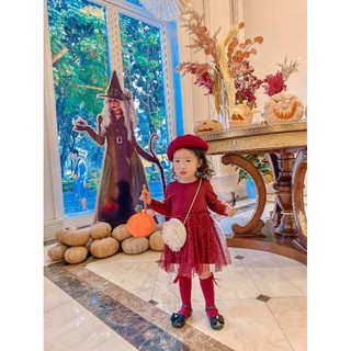 Váy cotton phối voan HM