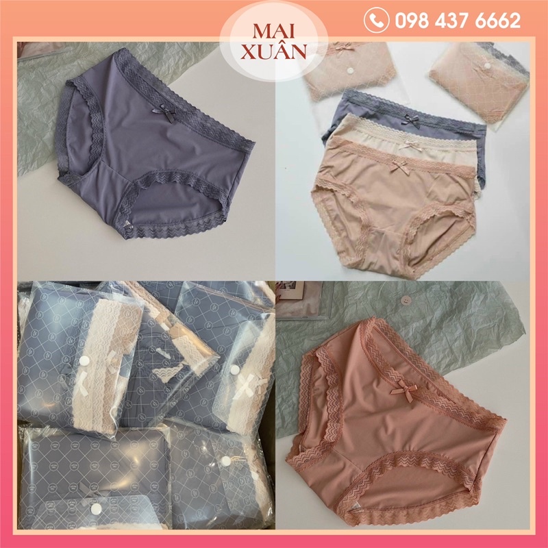 TÚI 3 QUẦN LÓT ĐÚC ĐÍNH NƠ MÁT LẠNH