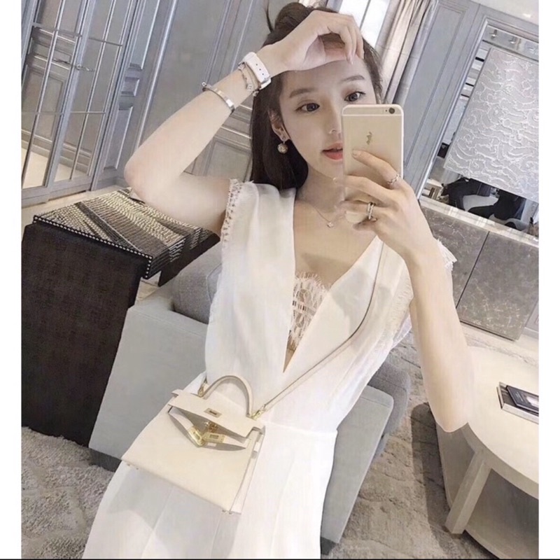 Túi HM kenllyy dáng cao zize 19-21cm bản tang vàng loại đẹp
