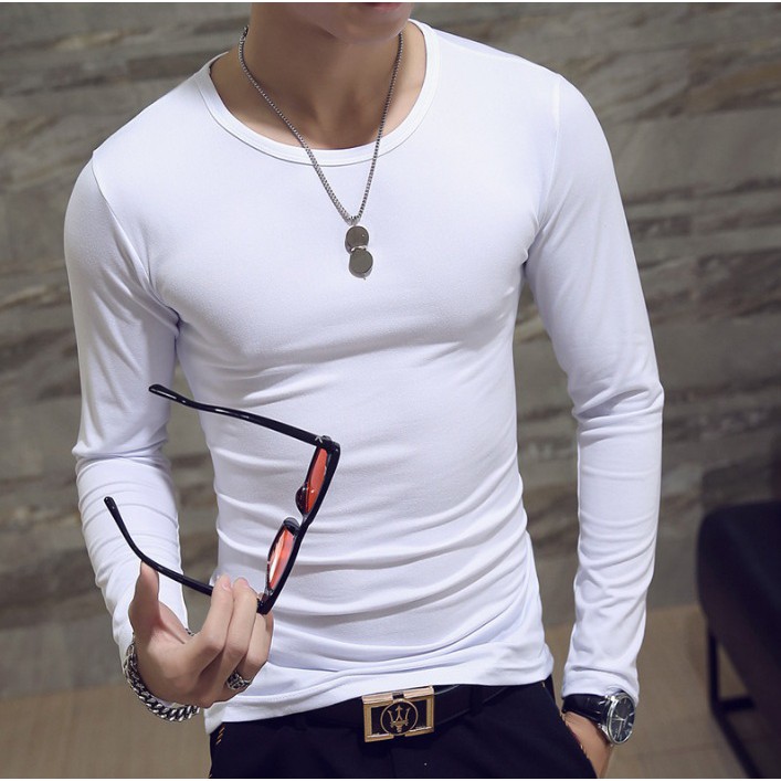 Áo thun dài tay cổ tim nam | BigBuy360 - bigbuy360.vn