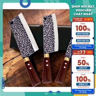 ❤️Bộ 3 Dao Làm Bếp Tặng " 2 Dao Gọt " Chất Liệu Thép Nhíp Không Rỉ Kèm Cao Cấp Chuyên Chặt Thái Lọc