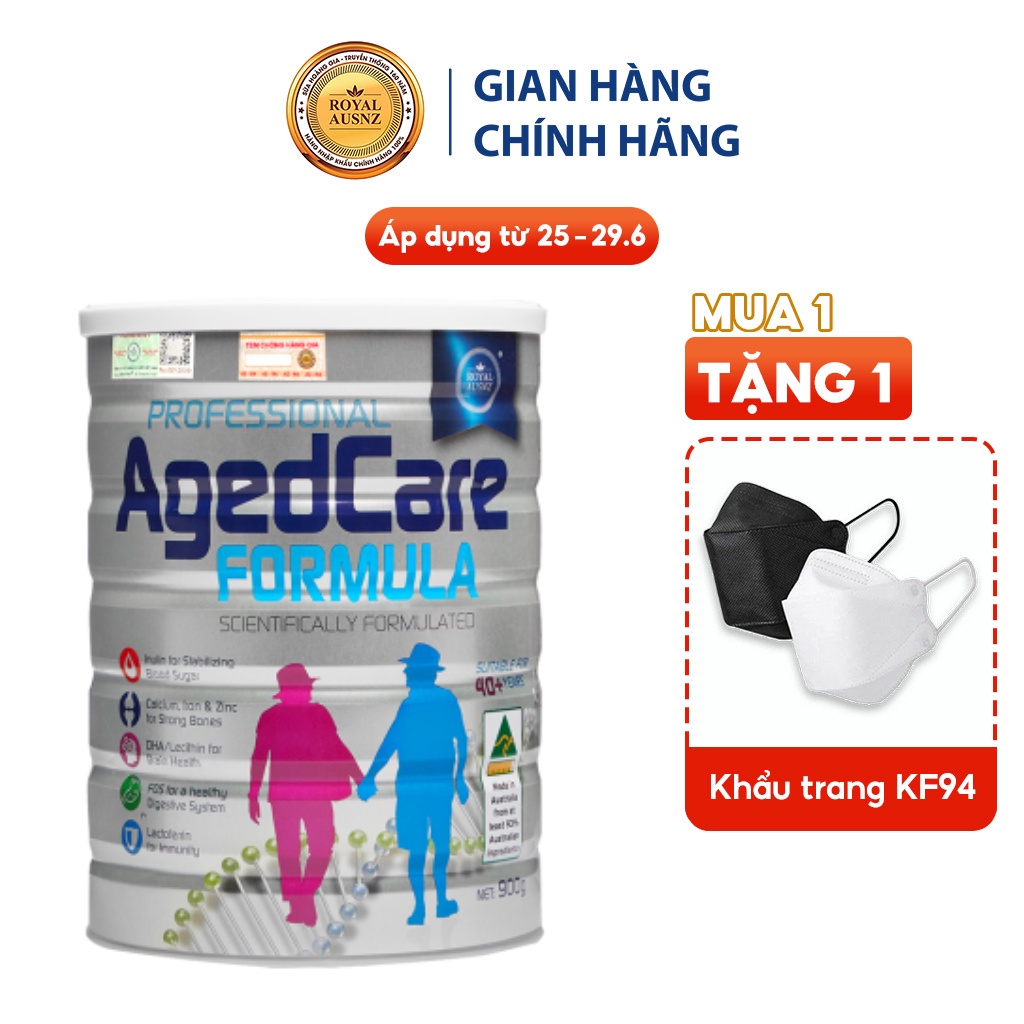 Sữa Bột Hoàng Gia Úc AGED CARE FORMULA Bổ Sung Dinh Dưỡng Cho Người Trên 40 Tuổi 900g