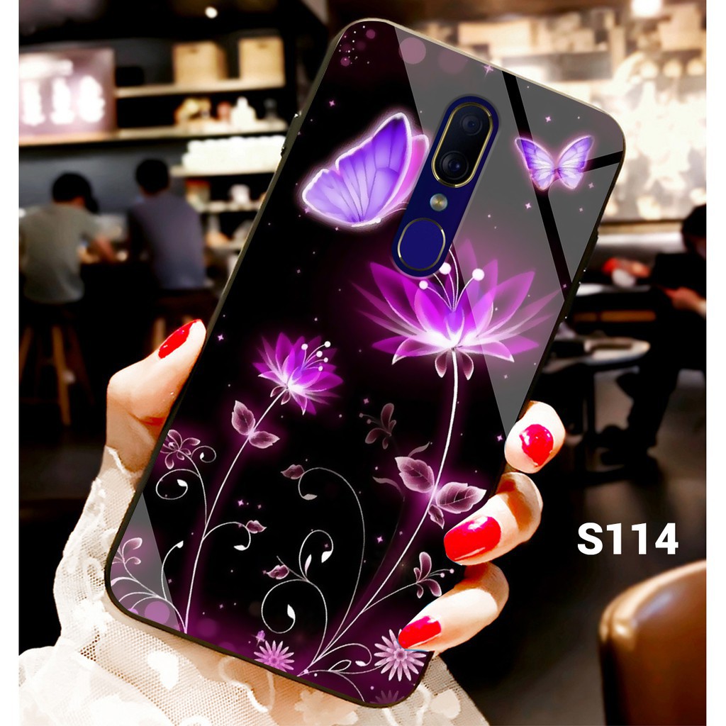 [HOT] Ốp lưng kính cường lực dành cho Oppo F11 - F11 PRO in hính hoa lá
