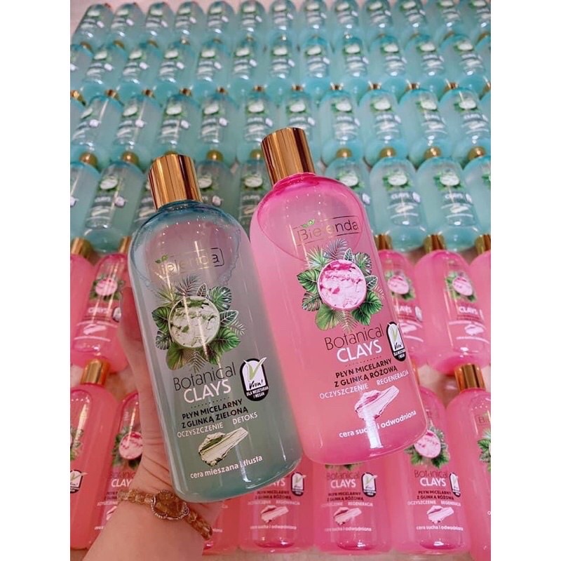 Nước tẩy trang Bielenda Botanical Clays/ Green Tea làm sạch sâu da - 500 ml