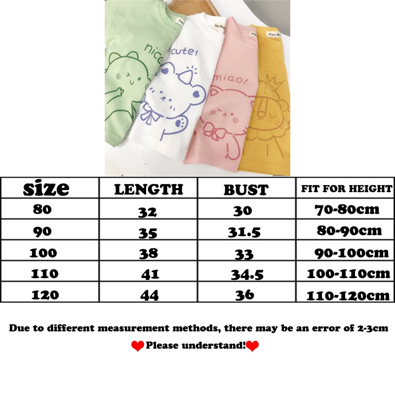 Áo Thun Cotton Tay Ngắn In Họa Tiết Hoạt Hình Phong Cách Hàn Quốc Thời Trang Mùa Hè Cho Nữ