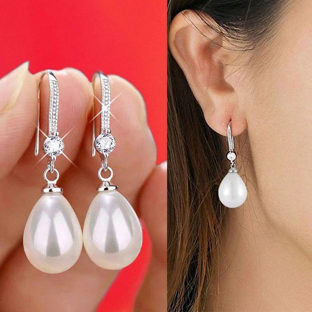 1 Đôi Khuyên Tai Hợp Kim Thiết Kế Thời Trang Bền Bỉ