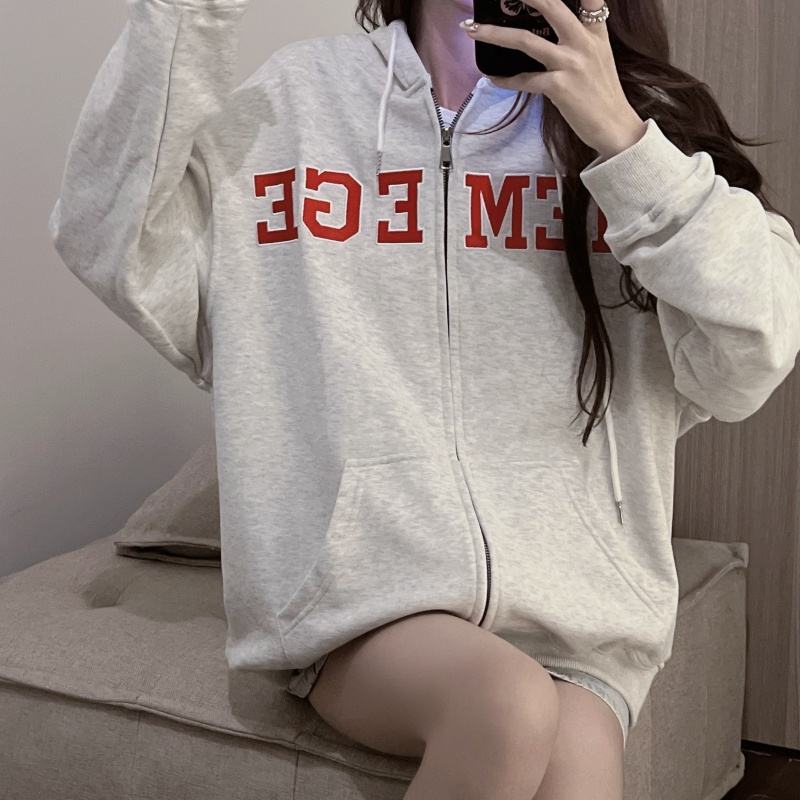 SUXI Áo Nỉ Nữ Dài Tay Có Mũ Thời Trang Hàn Mới