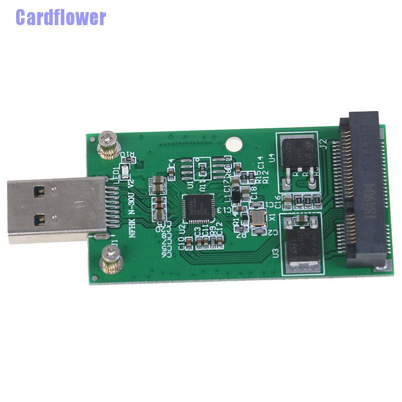 Cardflower  1Pc Mini USB 3.0 to PCIE mSATA External SSD PCBA Conveter Adapter Card