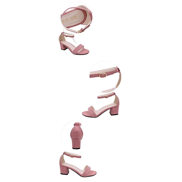 Xăng đan Cao Gót Phối Khóa Cài Phong Cách La Mã Thời Trang Mùa Hè Mới Dành Cho Nữ ISS402
