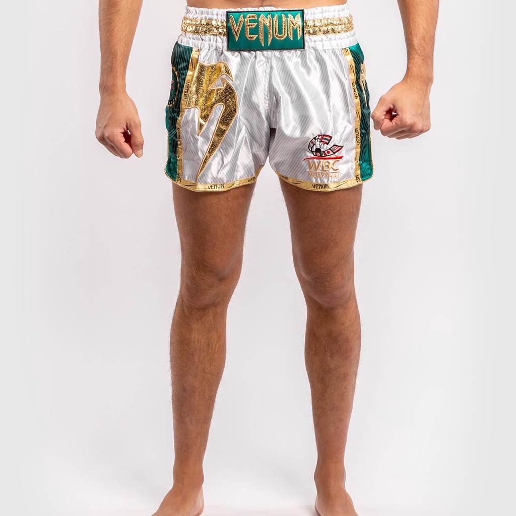 Quần Muay Thai Venum WBC - White/Green