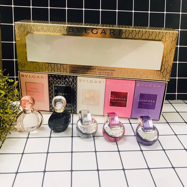 Set Nước Hoa Mini Nữ Omnia By Bvlgari Gift 5 chai